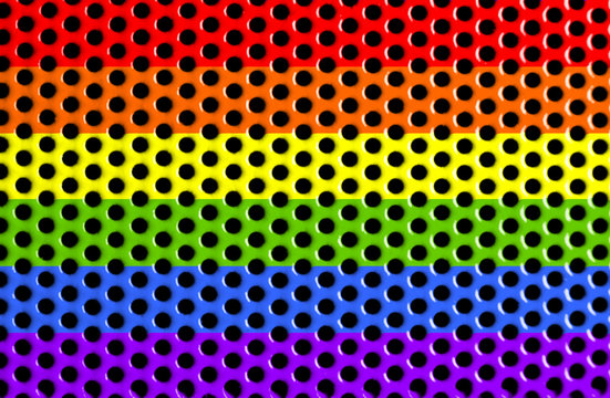 Abstract LGBT+ colourful Honeycomb pixel ,dotted ,Raster grid pattern background . geometric LGBT variety of colors tone textures with diagonal cross lines, net, lattice, grill .