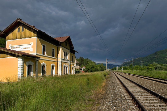 Der Bahnhof von St. Georgen ob Judenburg, Steiermark