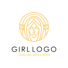  Girl Logo / Line Icon / Beauty Symbol Design Inspiration