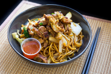 Thai Chicken Noodle in the bowl
