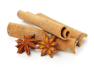 aroma spice on white background
