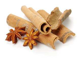 aroma spice on white background