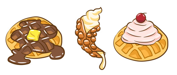 waffle vector cartoon clipart