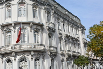 Fototapeta premium Spanis architecture in Santiago, Chile