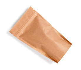 brown cardboard packaging on an isolated white background