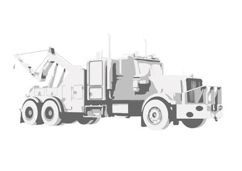 isolated road truck vector on white background