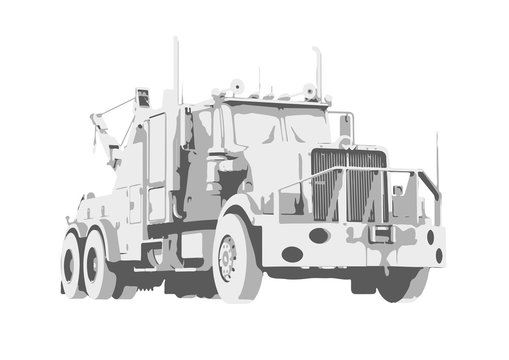 isolated road truck vector on white background