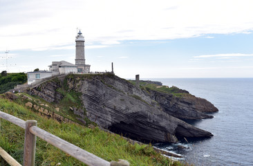 Fototapeta na wymiar Lighthouse of Cabo Mayor in Santander, Cantabria, Spain