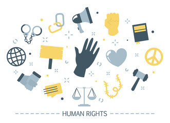 Human rights concept. Idea of law and equality
