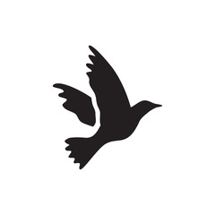 Bird Icon In Flat Style Vector For Apps, UI, Websites. Black Icon Vector Illustration.