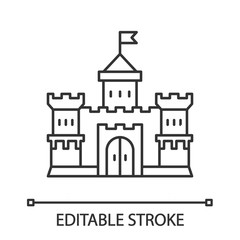  Medieval castle linear icon