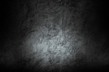 Spotlight studio light on wall paintTexture Background black and white gradients design for creative project.