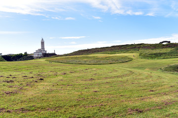 Fototapeta na wymiar Cabo Mayor Park and Lighthouse of Cabo Mayor in Santander, Spain