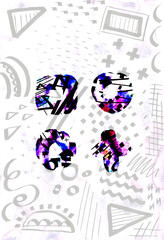 Watercolor abstract composition. Hand painted decorative spots. Texture bar. Brush strokes. Brush and paint stains. Watercolor wallpaper. Abstract pattern.