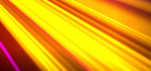 Neon Background. Abstract lines. Laser beams. Stylish wallpaper. Neon Lights. Orange and Blue. 