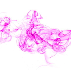 Purple smoke on white background