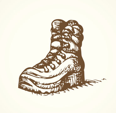 Boots. Vector drawing