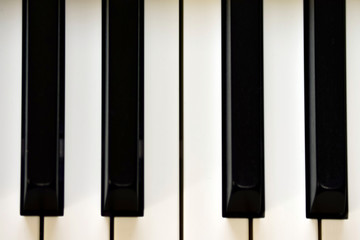 Keys of a digital piano, soft focusing, creative mood of a person improvisation and creativity....