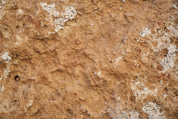Old stone wall close up