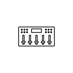 rock, equalizer, sound, control icon. Element of rock and roll icon. Thin line icon for website design and development, app development. Premium icon