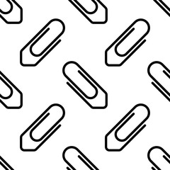 Paper Clip Icon Seamless Pattern