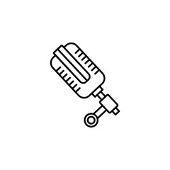 rock microphone icon. Element of rock and roll icon. Thin line icon for website design and development, app development. Premium icon