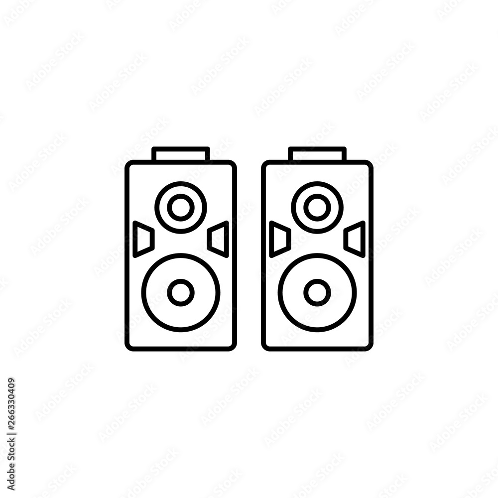 Poster rock speakers icon. element of rock and roll icon. thin line icon for website design and development