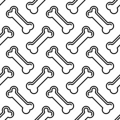 Dog Bone Icon Seamless Pattern, Bone Icon