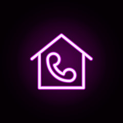 real estate call contact neon icon. Elements of building set. Simple icon for websites, web design, mobile app, info graphics
