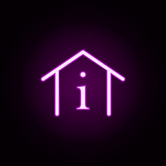 real estate information neon icon. Elements of building set. Simple icon for websites, web design, mobile app, info graphics