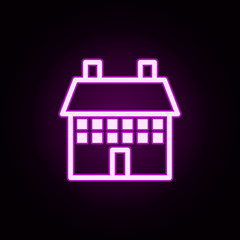 building school neon icon. Elements of building set. Simple icon for websites, web design, mobile app, info graphics