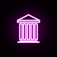 judicial building neon icon. Elements of building set. Simple icon for websites, web design, mobile app, info graphics