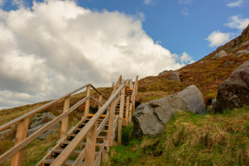 Fototapeta na wymiar Ireland, County Fermanagh, Cuilcagh Mountain Park, Legnabrocky Trail