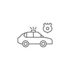 Fototapeta premium Automobile, police icon. Element of police icon. Premium quality graphic design icon. Signs and symbols collection icon for websites, web design, mobile app