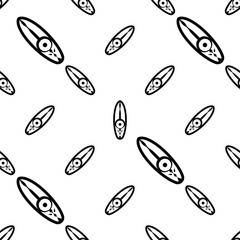 Surfboard Icon Seamless Pattern, Surf Board Icon, Water Sport Icon