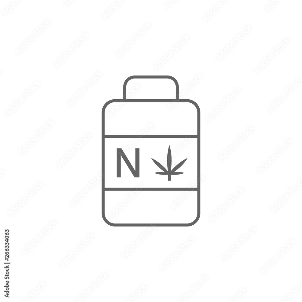 Poster nutrients, marijuana icon. element of marijuana icon. thin line icon for website design and developm