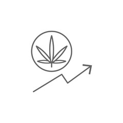 Stock, marijuana icon. Element of marijuana icon. Thin line icon for website design and development, app development. Premium icon