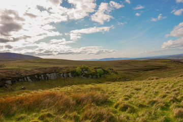 Obraz premium Ireland, County Fermanagh, Cuilcagh Mountain Park, Legnabrocky Trail