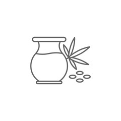 Cannabis, marijuana icon. Element of marijuana icon. Thin line icon for website design and development, app development. Premium icon