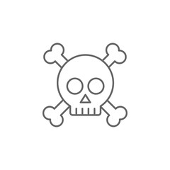 Skull, marijuana icon. Element of marijuana icon. Thin line icon for website design and development, app development. Premium icon