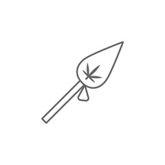Tulip, marijuana icon. Element of marijuana icon. Thin line icon for website design and development, app development. Premium icon
