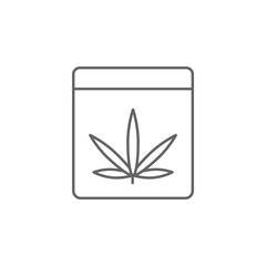 Zip, marijuana icon. Element of marijuana icon. Thin line icon for website design and development, app development. Premium icon