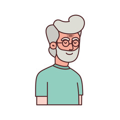 cute grandfather avatar character