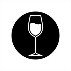 Wine Glass Icon, Wineglass Icon, Glassware Icon