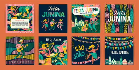 Fototapeta na wymiar Latin American holiday, the June party of Brazil. Festa Junina.