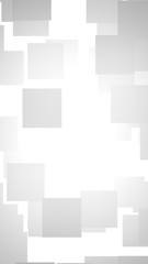 White abstract background. Misty backdrop with grey squares. 3D illustration