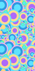 Abstract background of multicolored rings