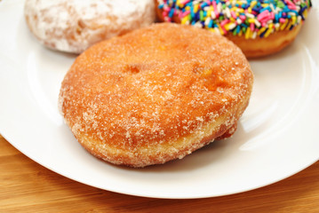 Sugar Coated Donut Stuffed with Apples