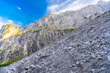 Mountains valley near Koenigssee, Konigsee, Berchtesgaden National Park, Bavaria, Germany.