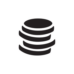 Coin Icon In Flat Style Vector Icon For Apps, UI, Websites. Currency Black Icon Vector Illustration.